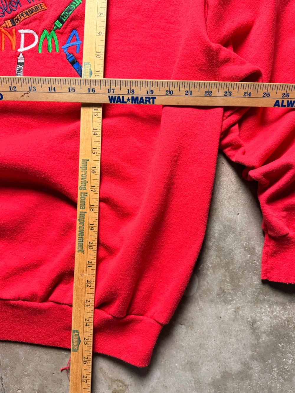 Reverse Red Embroidered 'GRANDMA' Crewneck Sweater